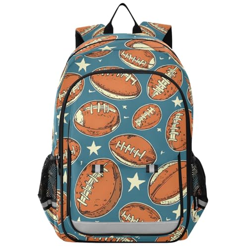 Sac à dos ordinateur portable enfants cadeau idéal motif football américain à étoiles