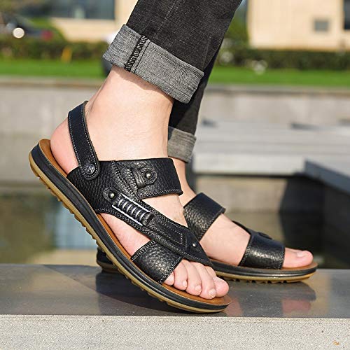 Xiao Jian- Zomer Slippers Mannen Word Pad Beach Schoenen Tendon Zachte Bodem Lederen Sandalen Heren Schoenen Casual Massage Antislip flip flop - Afbeelding 4
