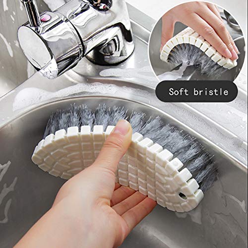 Image of Sink Cleaning Brush Bendable Brush Scrub Brush Perfect for Tubs, Sink, Tile Walls, Countertops and Floors, Bendable Kitchen Brushes, Grip Scrub Brush,for Cleaning, Scrubbing Brush (Pack of 1)