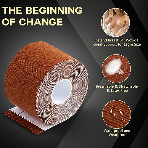 Invisible Breast Lift Tape with Lace Petal Backless Nipple Cover, Boob Tape Body tape for Breast Lift A-G Cup4