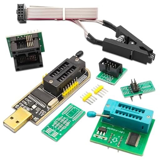 APKLVSR SOIC8 SOP8 Clip de prueba para EEPROM 25CXX / 24CXX, BIOS USB Programador CH341A + SOIC8 Clip + Adaptador de 1,8V + Adaptador SOIC8 para 24 Serie Flash 25 | Ya disponible en tu tienda friki favorita! En mundofriki.es!