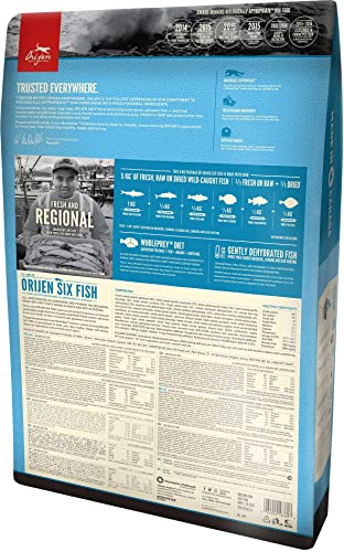 Image of Orijen Six Fish Dry Dog Food, Grain Free and Chicken Free Dog Food, Fresh Or Raw Ingredients, 2 Kg, All Life Stages