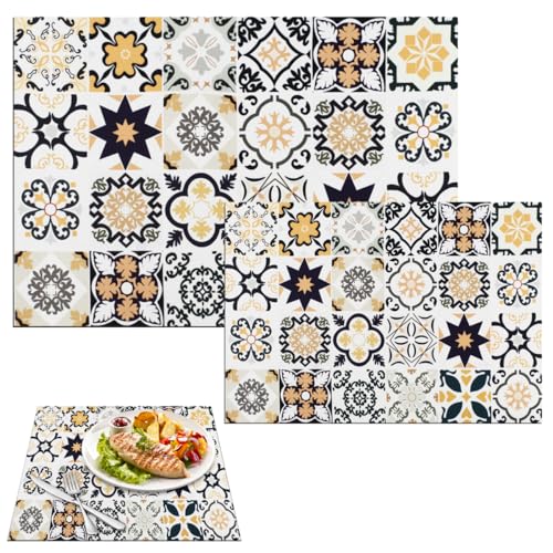 UptVin Set di 2 tappetini antigoccia assorbenti per macchina da caffè, asciugatura rapida, tappetino antigoccia per macchina da caffè, cucina, ristorante, bar, caffè