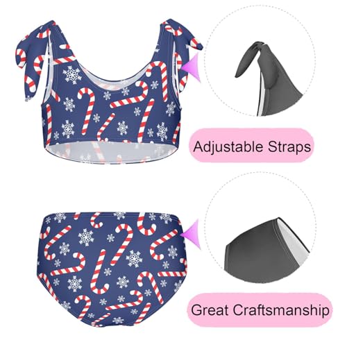 Image of CaTaKu Girls Swimsuits Two Piece Swimwear Cute Bikini Set Tankini Hawaiian Beach Sport Bathing Suit for Girls Size 3-12T