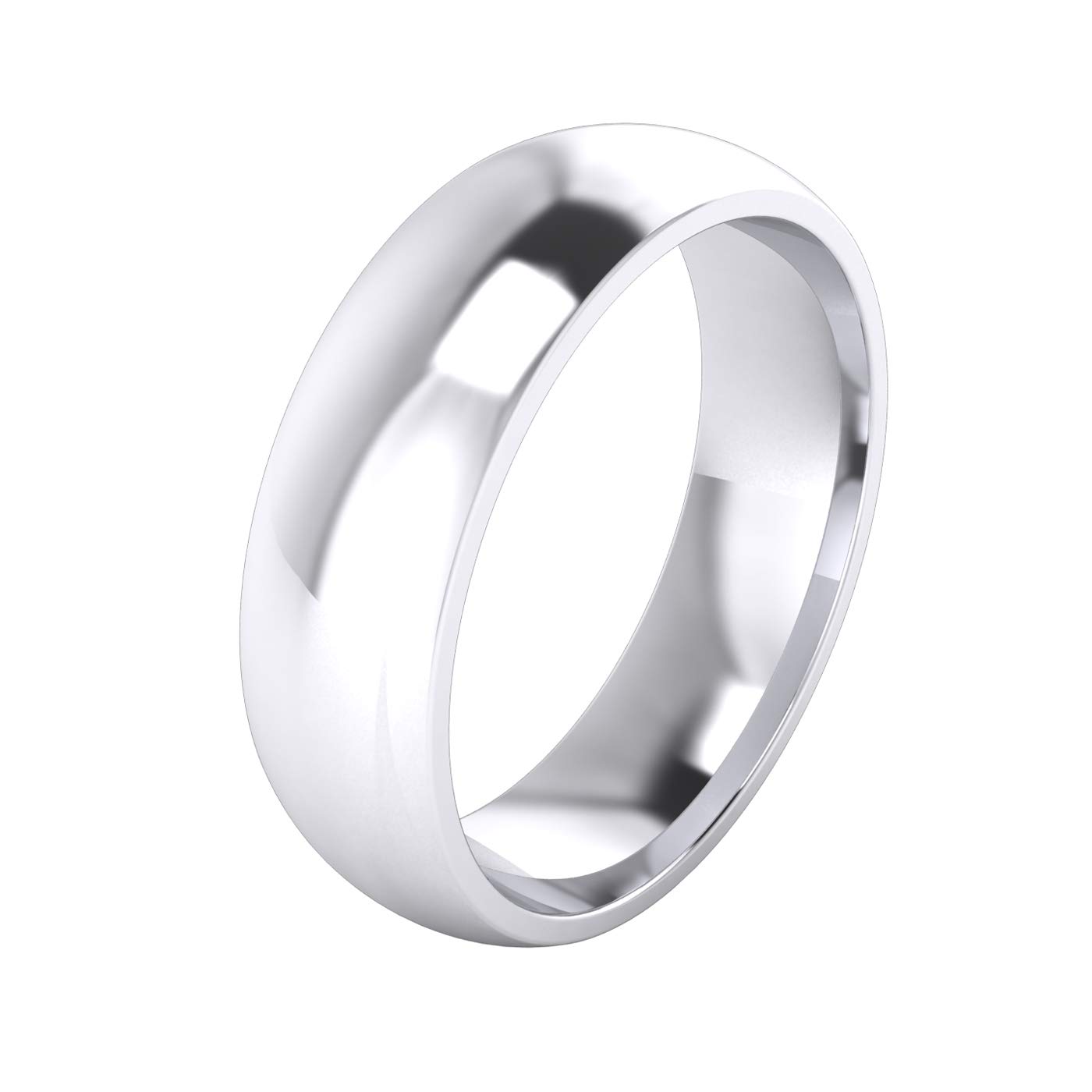 2/3/4/5/6/7/8/9mm Unisex Sterling Silver Super Heavy Court Shape Polished Wedding Ring