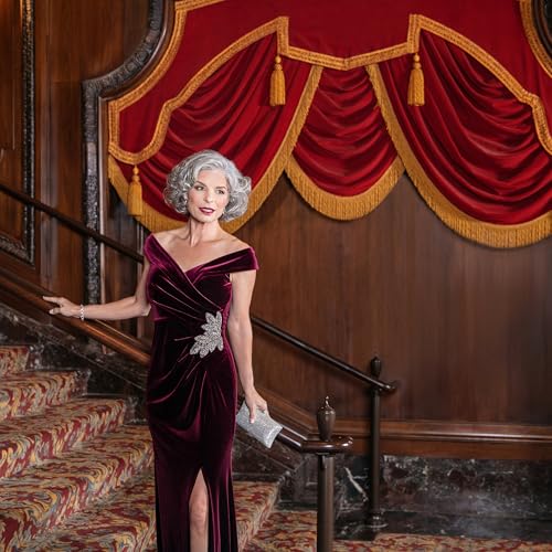 Alex Evenings Women's Long Off The Shoulder Fit and Flare Dress4