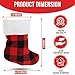 Iconikal 24-Pack Mini Christmas Stockings, 6-Inch, Red Buffalo Plaid Decoration Ornament