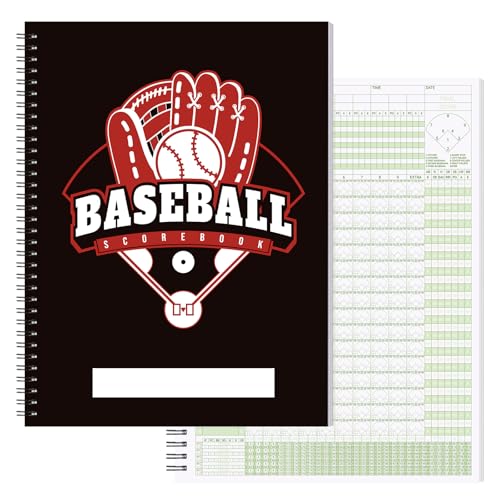 suituts Baseball Scorebook 9x12 Softball Score Keeping Book 35 Games 16 Players Extra Innings Baseball Stats Book for Youth High School Adult Leagues