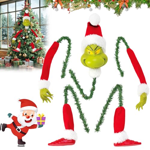 MZJAUVF 5 Stück Grinchs Weihnachtsbaumschmuck, Grinchs Baumschmuck...