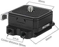 Vista 4 de NICEYRIG Placa base de liberación rápida con kit de ensamblaje V-Lock, para Arca estándar multiusos placa base de cámara aplicable para batería