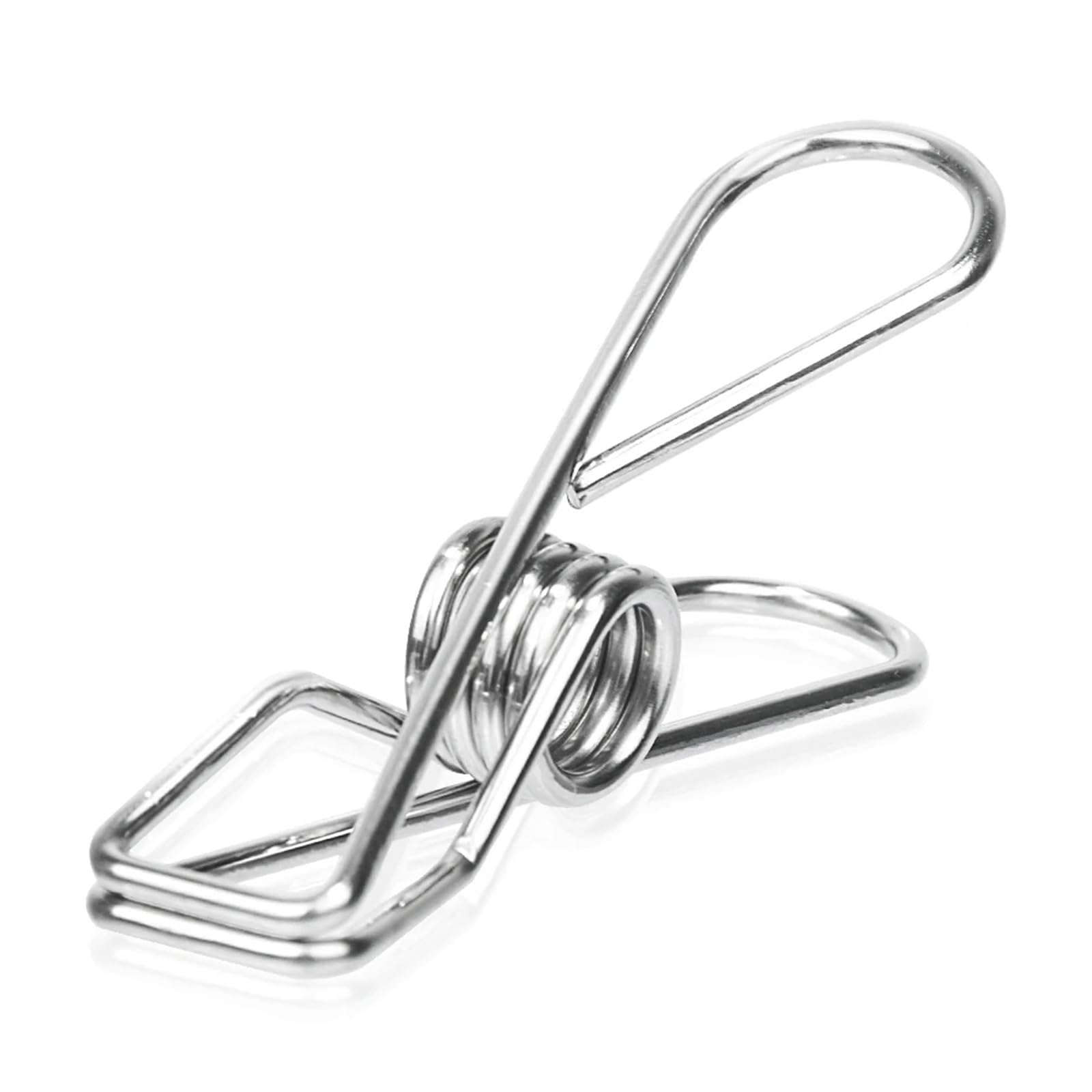 60Pcs Stainless Steel Clips Clothes Pegs Household Clothespin Washing Hang Pins Metal Wire Clamp Home Storage Tool Stainless Steel Clothes Peg(6cm)