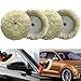 Polishing Pad Buffing Pads Kit 4PCS 4inch 100% Natural Wool Hook & Loop Grip Buffing Pad for Compound Cutting & Polishing for Car Polishing Motorcycle Machine Refrigerator Furniture Cabinets etc