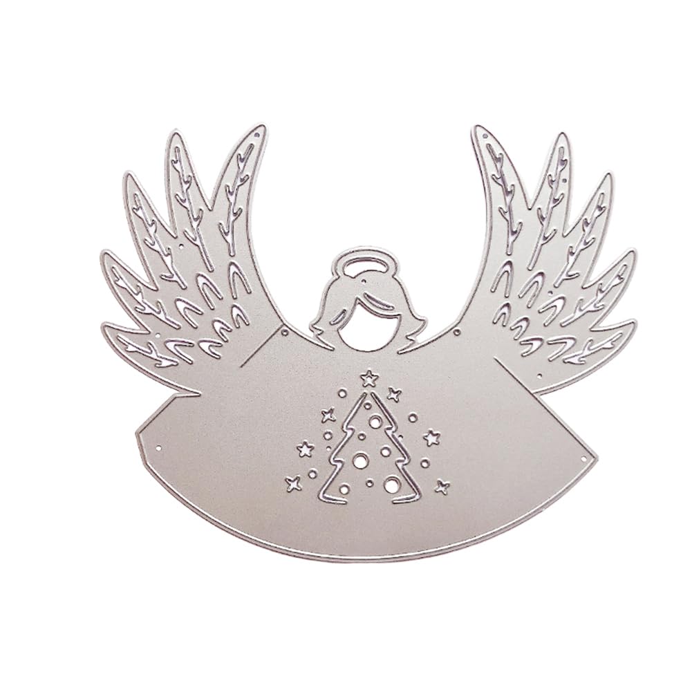 Angel Lantern Cutting Dies Christmas Punching Lampshade Cutting Dies Craft Cutting Machine Embossing Stencils Templates 3D Angel Embossing Stencils Lantern Windlight Cutting Sheets
