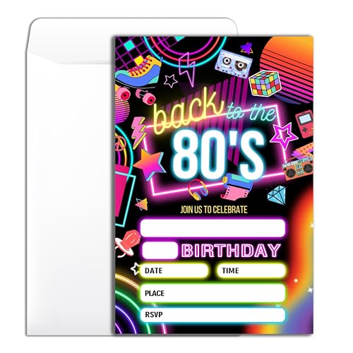 Image for Back To The 80s Birthday Party Invitation