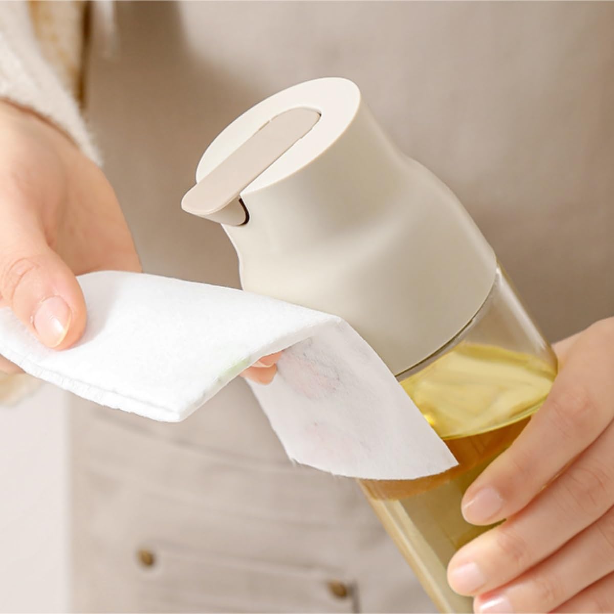 Dispenser per Salsa di Soia Set Da 2 Pezzi Di Bottiglie Di Vetro For Condimento Di Aceto E Salsa Di Soia Senza Olio Contenitore Dell'olio