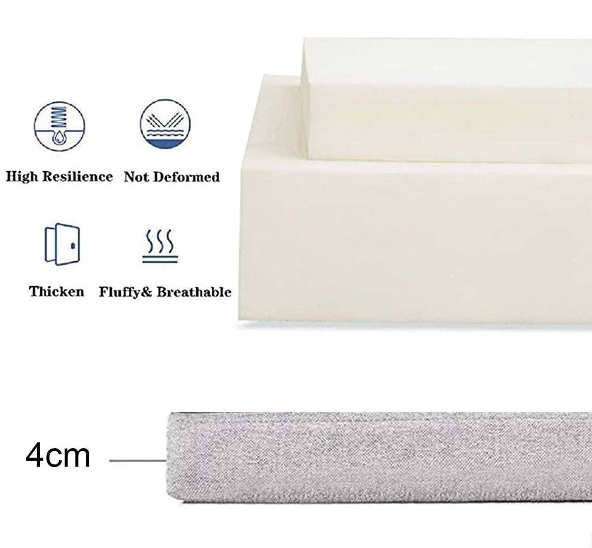 Coperture per panca da esterno, 120 x 30 cm, cuscino ispessito con rimbalzo, traspirante, per cucina, sala da pranzo, giardino, patio, altalena, pavimento, seduta comoda.