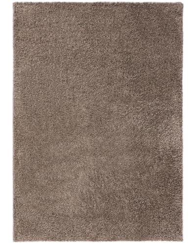 benuta Basic Tapis Poils Long Soho - Taupe 160x230 cm - Doux Minimaliste - Lavable - Nettoyage Facile - Compatible avec Chauffage au Sol - pour Chambre,...