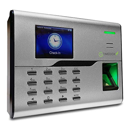 Timedox Silver Pro Time Clock | WiFi/LAN | Fingerprint Scan | Proximity Cards | Mobile GPS Reporting | Real-Time Data Access Anywhere Any Time | Starting at $29 | Lifetime Support