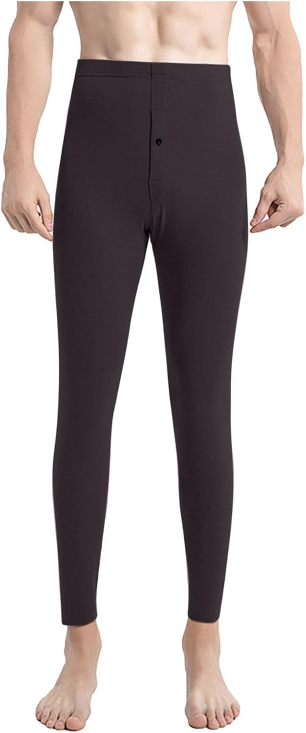 Men Thermal Underwear Pants Winter Warm Fleece Lined Soft Comfy Bottom Pants Cold Weather Base Layer Legging