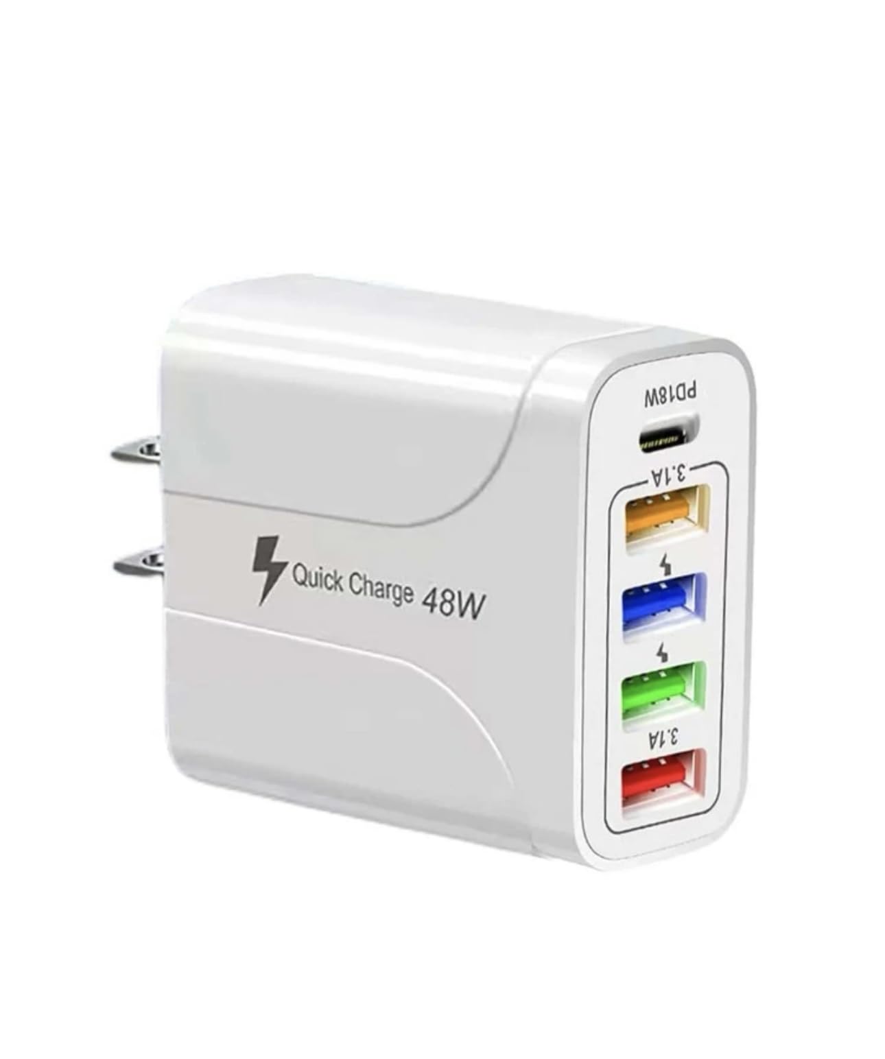 1 pc PD Fast Charging Head White/USB Plug, Fast Charger, Fast Charger Head.