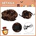 Pet Dog Costume Bobo Wig Pet Hat Synthetic Wig for Dogs Pet Headwear Halloween Christmas Party Decoration (Brown Bobo) General