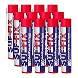 SUF-FIX Expanding Foam Straw Type | 750ml Multipurpose Foam for Gaps and Cracks | Expanding Foams Heat and Sound Insulation Sealing Material Mildew Proof Waterproof (Yellow, 12 Pack)