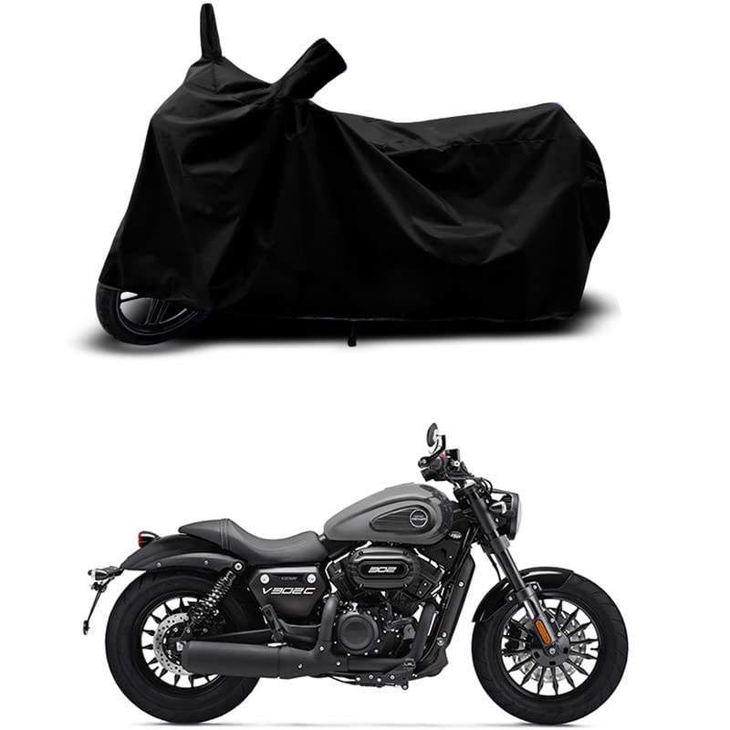 Image of 100% Scratchproof /UV-Rays /Heat Protection /Birds Dropping /Water Resistant /Dust Proof /Waterproof /Full Bike Scooty Two Wheeler Body Cover Compatible for V302C Glossy BS6 All Varients[Black]