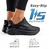 KKB Oil-Safe Grip Non Slip Work Shoes Women Slip Resistant Shoes for Women Slip-On Waterproof Sneakers Zapatos Antideslizantes Para Mujer for Restaurant Kitchen Nursing Food Service Arch Support Comfortable Black Women 8 #5