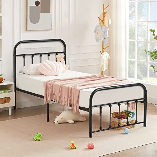 VECELO Metal Platform Bed Frame with Headboard #TOP11