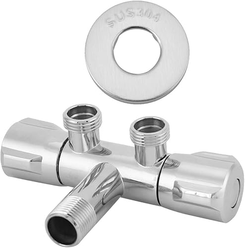 Bidé de inodoro, cobre doble interruptor de salida válvula de ángulo de inodoro bidé grifo de ducha accesorios de baño G12