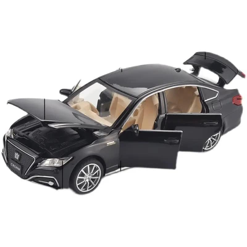 Image of Play Boy 1:32 Toyata Crown Model Diecast Metal Alloy Pullback Toy Vehicle with Openable Doors Light and Music Car for Kids (Multicolor)