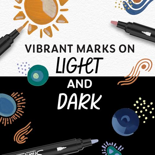 Image of Sharpie Creative Markers, Warm Tones, Water-Based Acrylic Markers, Fine Tip, 12 Count