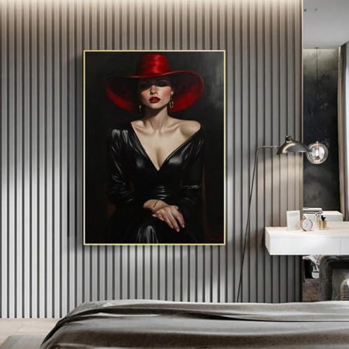 Peinture murale moderne grand format pour decorer un salon vide