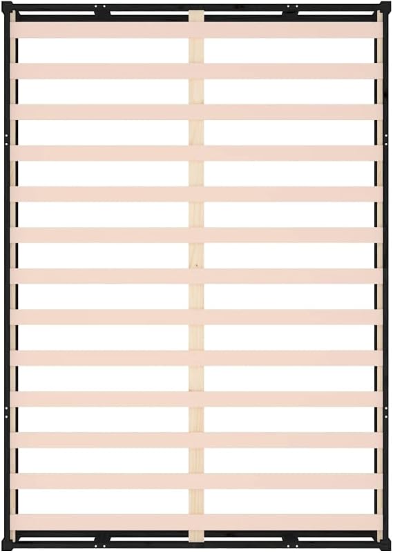 vidaXL Bed Frame without Mattress Black 160x200 cm Solid Wood