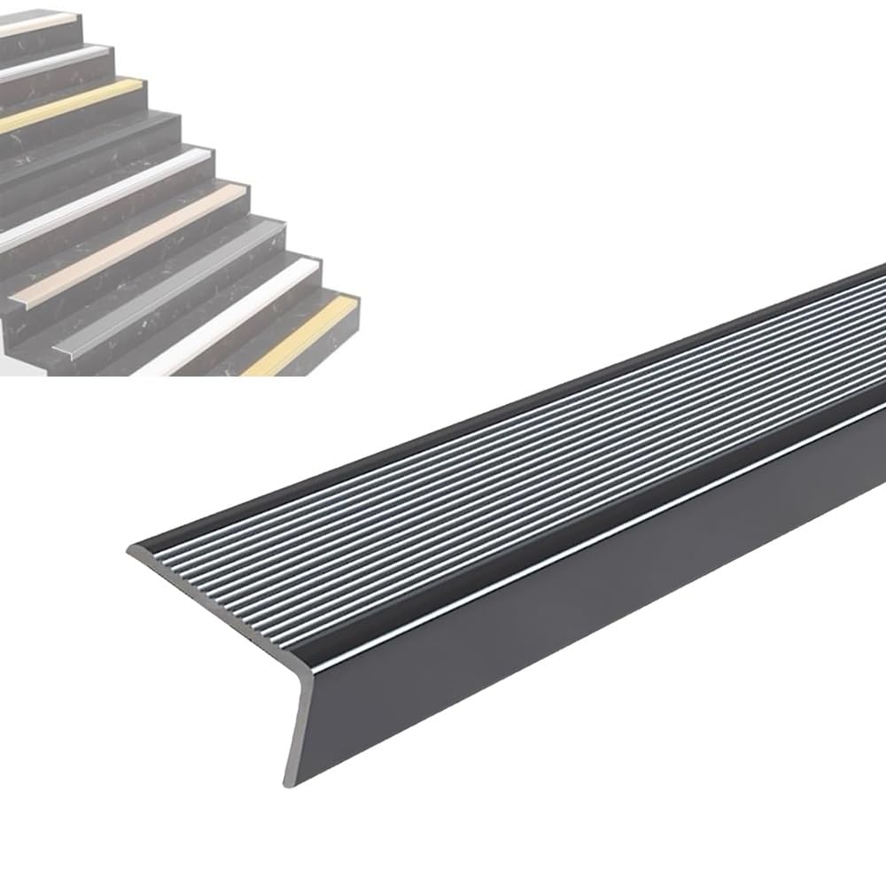 2 Stück 90cm Treppenkantenprofil Aluminium Treppenprofil Treppenwinkel
