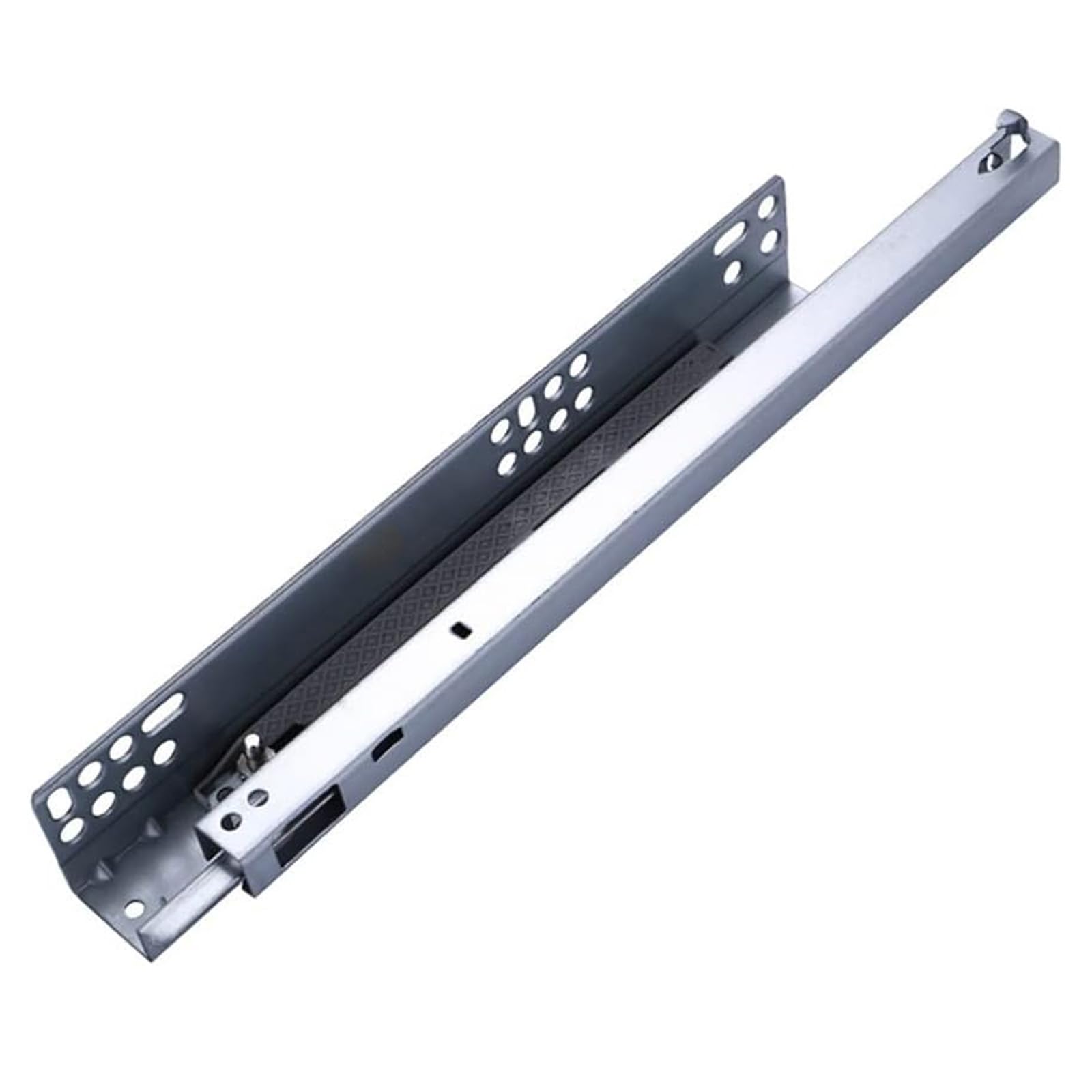 Guide per cassetti per carichi pesanti, Guide for cassetti in metallo ad estrazione totale sottopiano con chiusura morbida, argento 10-20, in 2 paia(350mm/14in)