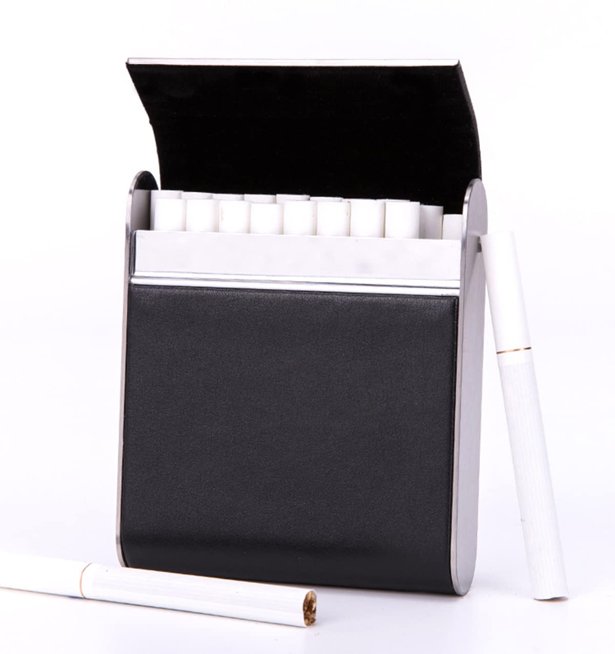 Etui na papierosy Etui na papierosy ze stali nierdzewnej Etui na papierosy z metalu Nowe etui na papierosy z włókna węglowego z magnetyczną klamrą Flip do，G