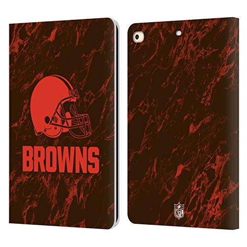 Funda de cuero para iPad 9.7 ideal para ver la NFL en el salón con diseño Cleveland Browns