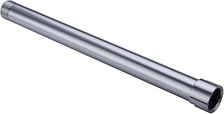 G-Promise 10 Inches Shower Head Extension Arm, Shower Head Extender, Straight Bathroom Extension Arm Replacement, All Solid Brass Construction (Polished Chrome)