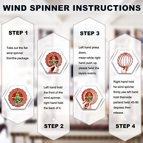 6Pack 8Inch Sublimation Wind Spinner Blanks, 3D Aluminum Double Sided Sublimation Wind Powered Kinetic Sculpture For Yard And Garden Art(Round) #TOP4
