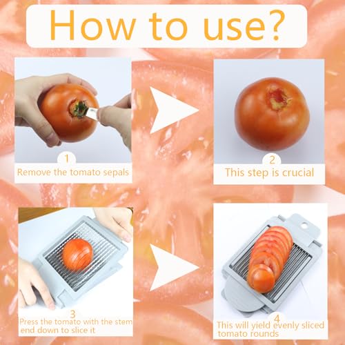 Tomato Slicer,Stainless Steel Tomato Cutter Dedicated Tomato Slicing Tool Portable and Eas - image 4
