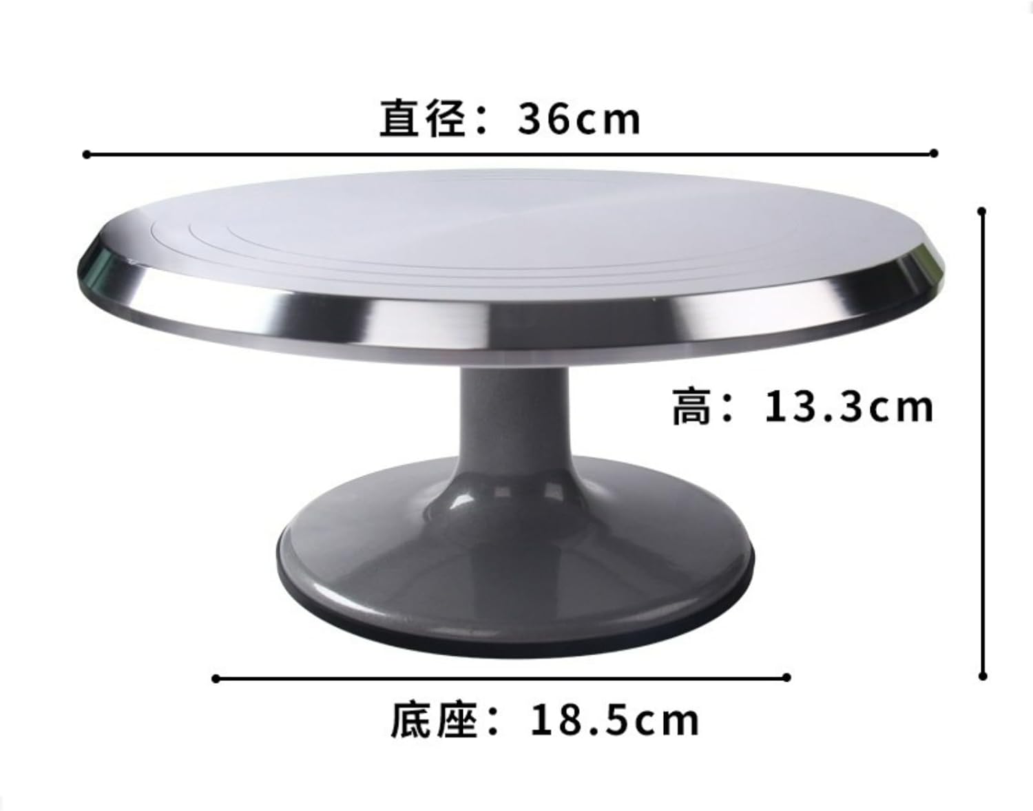 【Sexybala】ケーキ回転台 ケーキスタンド 回転式 360度 回転台 滑り止め付き アルミ合金製 デコレーション台 ケーキ作り