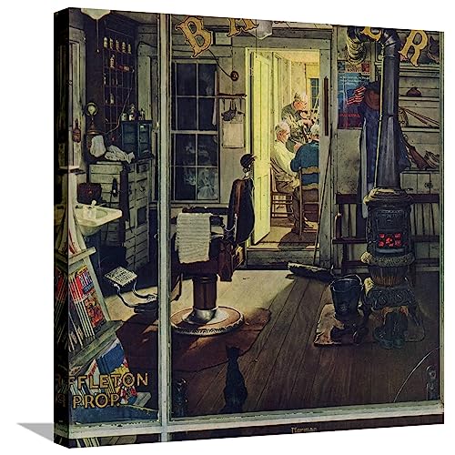 ART.COM Shuffleton's Barbershop Canvas 24x24
