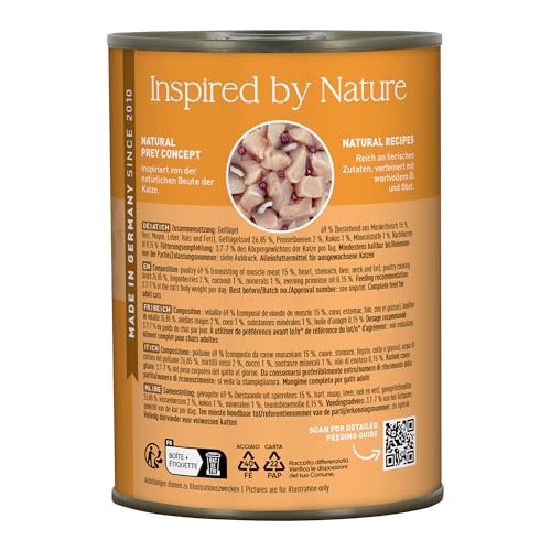 catz finefood Classic Geflügel Katzenfutter nass, 6 x 400g Dose