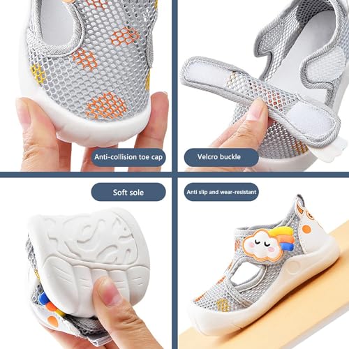 Toddler Water Shoes Baby Boy Girl First-Walking Mesh Sneakers Infant Soft Sole Wide Aqua Socks Quick-Dry Pool Shoes2