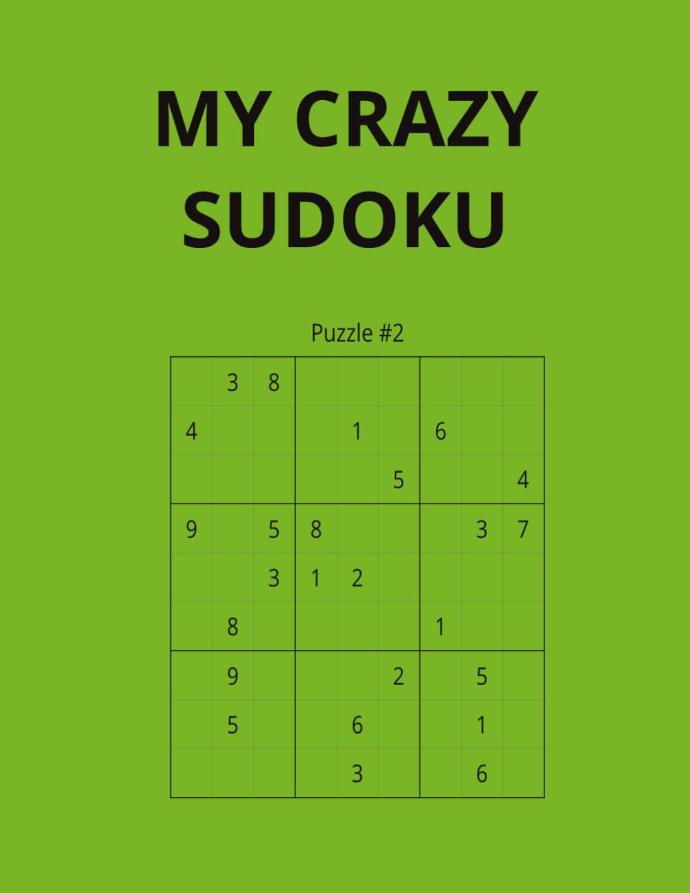 My Crazy Sudoku: 100 puzzles to test your brain and bring hours of challenging fun.