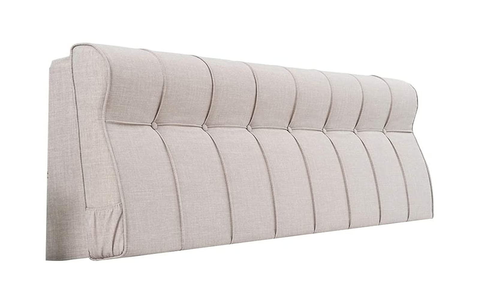 PLMOKN Bed Backrest Cushion for Headboard Sofa Back Cushions Bedside Reading Pillow Soft Removable Washable,5 Colors (Size:180x12x60cm) (Color : Light Gray, Size : 155x12x60cm)