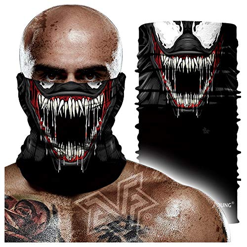 Image of Skull Face Mask Bandanas, Neck Gaiter, Headwear, Magic Scarf, Headband for dust Sun Wind