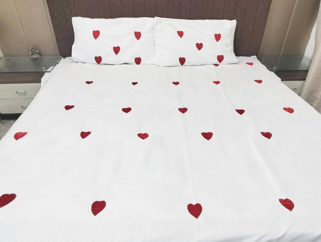 See full amazon price history chart for Designer red Heart Velvet Patchwork bedsheet with Two Pillow Cover Thread Count 350 King Size Designer red Heart Velvet Patchwork bedsheet with Two Pillow Cover Thread Count 350 King Size (B0CQRH4V7T) Amazon Price History, Amazon Price Tracker