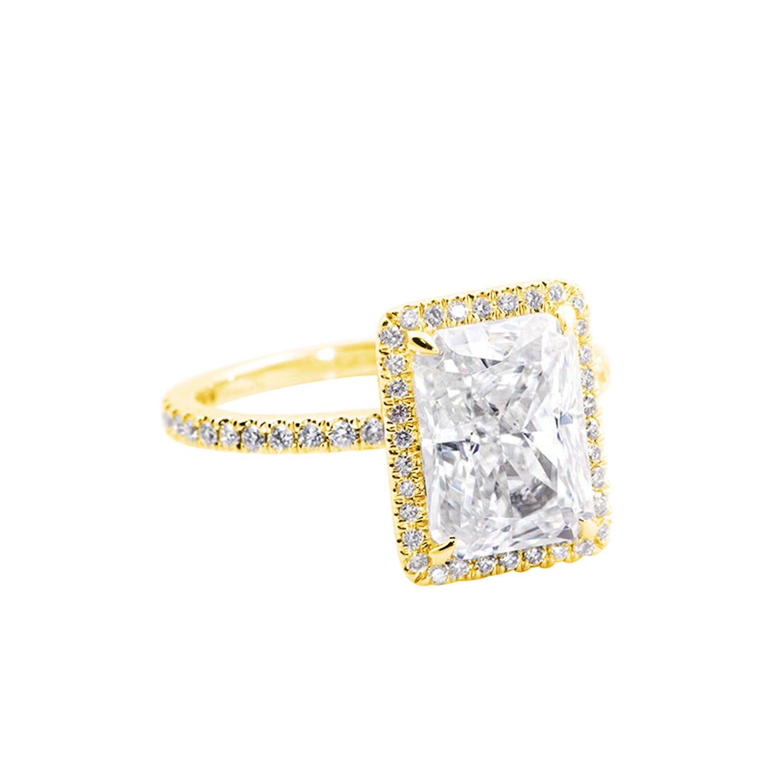 Anillos de mujer para dedo medio, anillos de compromiso para mujer, redondo con moissanite rectangular blanco